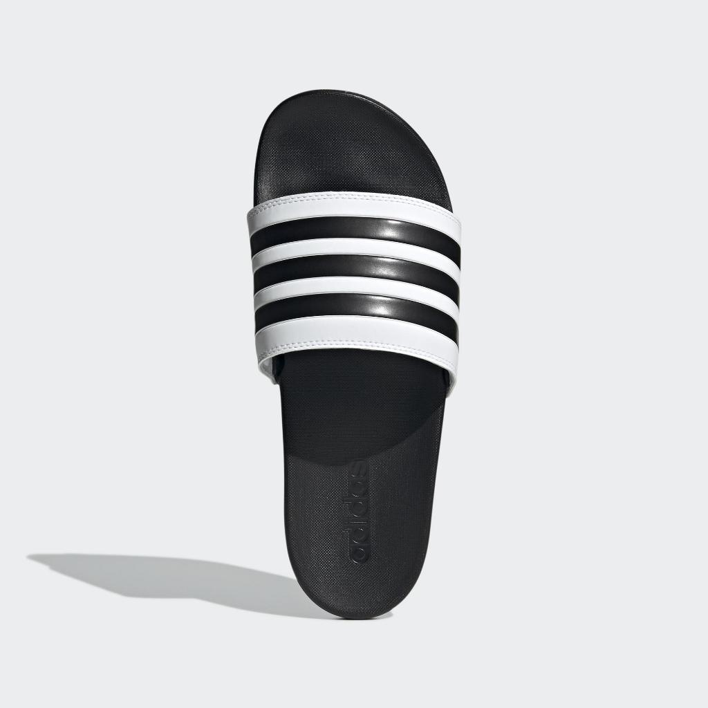 ADIDAS ADILETTE COMFORT 男女休閒拖鞋-黑白-GZ5893