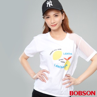 BOBSON女款網紗拼接上衣 (70098-80 )