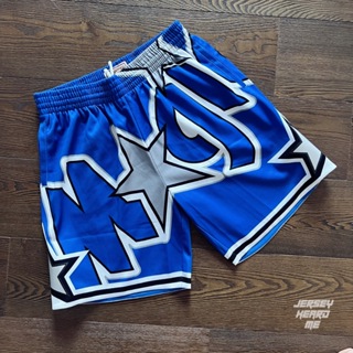【球衣藏家】MITCHELL & NESS M&N BIG FACE SHORTS 魔術 暗藍星 復古 NBA 球褲