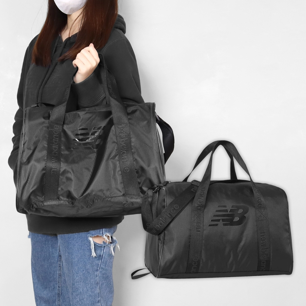 New Balance  緹花 織布 旅行袋 運動包 運動提袋  旅行袋  手提 肩背  黑  LAB23099BK