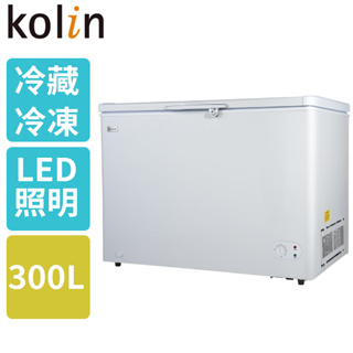 KR-130F07-W【Kolin歌林】300公升 臥式冷藏冷凍兩用冰櫃