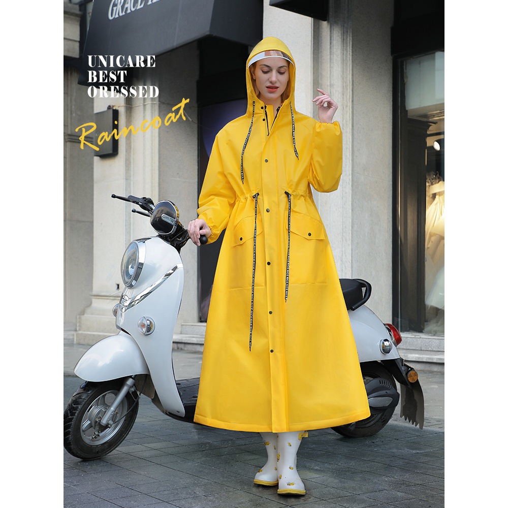 女 造型雨衣 雨衣一件式 防暴雨 高級環保EVA 透氣速乾 大口袋 加厚 戶外雨衣 一件式雨衣 連身式雨衣 外賣雨衣