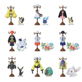 萬卡坊 / 寶可夢 PTCG 日版 中心限定 奇樹 瑪俐 莉莉艾 小菊兒 牡丹 古魯夏 服裝 衣服 盒玩 盲盒 模型