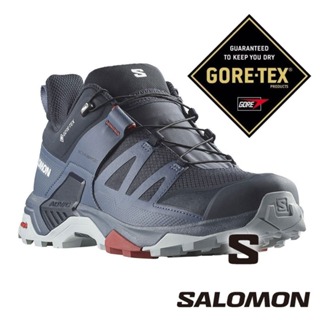 【SALOMON 法國】男 X ULTRA 4 GTX低筒登山鞋 『碳藍/藍/珍珠藍』473765 登山鞋 健行鞋