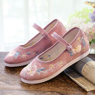 ◕漢元素◕2022新款搭配古風漢服鞋古風漢服鞋女民族風增高繡花布鞋舞蹈學生配古裝古裝學生鞋◕精緻◕超高CP值