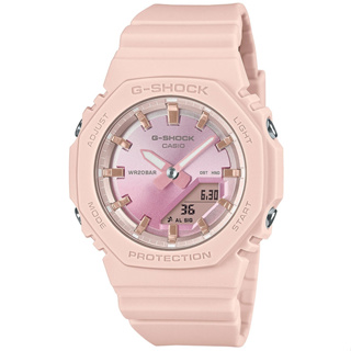 CASIO卡西歐 G-SHOCK 時尚八角 電子錶 GMA-P2100SG-4A 粉裸色