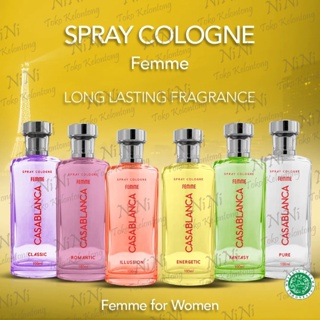 印尼 Casablanca Spray Cologne Glass Femme 卡薩布蘭卡 古龍水 100ml 玻璃瓶