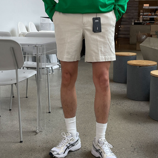 【Metanoia】韓國設計 高彈性棉製休閒短褲