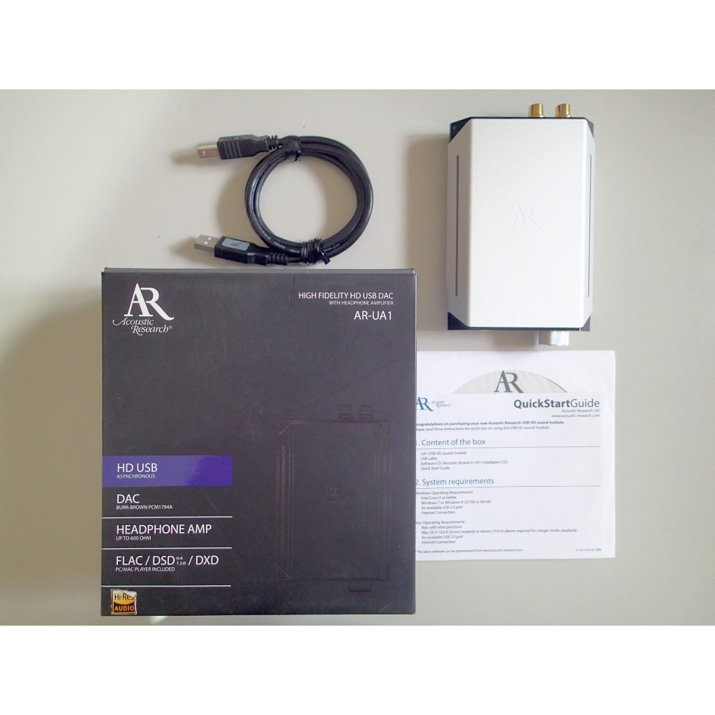 中古極新 Acoustic Research AR-UA1 6.3單端USB DAC/AMP一體機PCM1794A