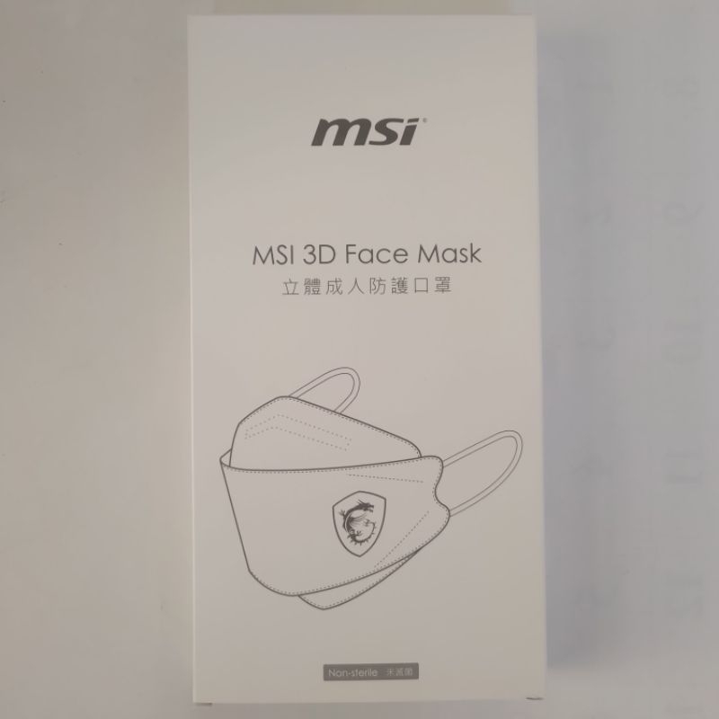 ［全新］微星MSI立體成人防護口罩 微星 MSI 立體口罩 圖案口罩 口罩 台灣製造
