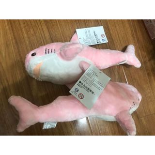現貨 夾娃娃機商品轉售 布偶 娃娃 鯊魚 粉色 約28CM 灰色