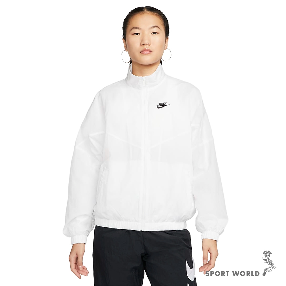 Nike 防風外套 女裝 立領 白【運動世界】DM6186-100