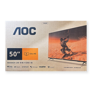 【宅配免運】【AOC】 50吋4K HDR智慧大型顯示器/電視 50U6125