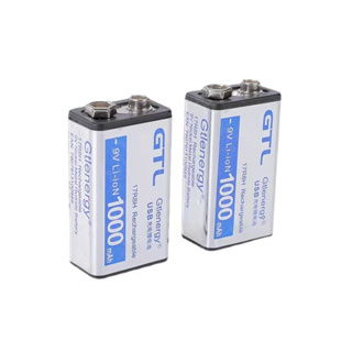 9V充電電池 1000mAh鋰離子USB充電電池 9V麥克風/玩具車/萬用表/相機電池 9C充電電池 玩具遙控通用電池