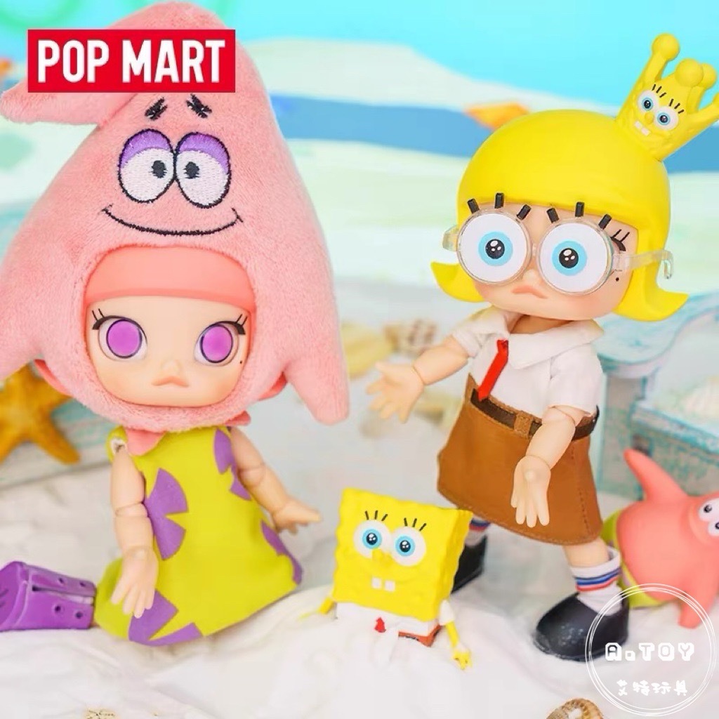 {預購} POPMART泡泡瑪特 茉莉 MOLLY × SpongeBob 海綿寶寶 派大星可動人偶 BJD玩偶