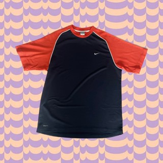 NIKE 復古 紅色 藍色 學院 短袖 排汗 上衣 運動 古著 二手