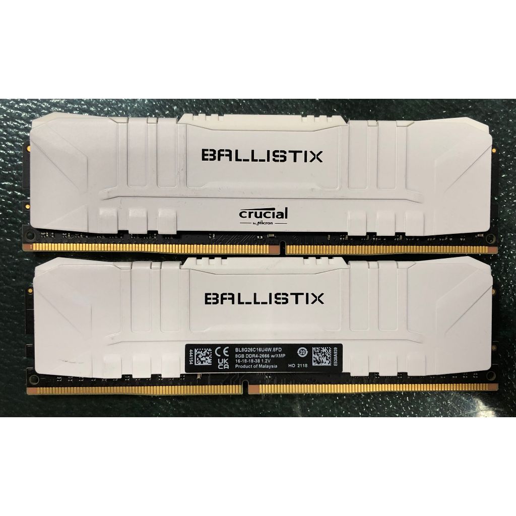 售 美光 Ballistix DDR4-2666   8gx2=16g 白_可超頻_終保  記憶體  #5