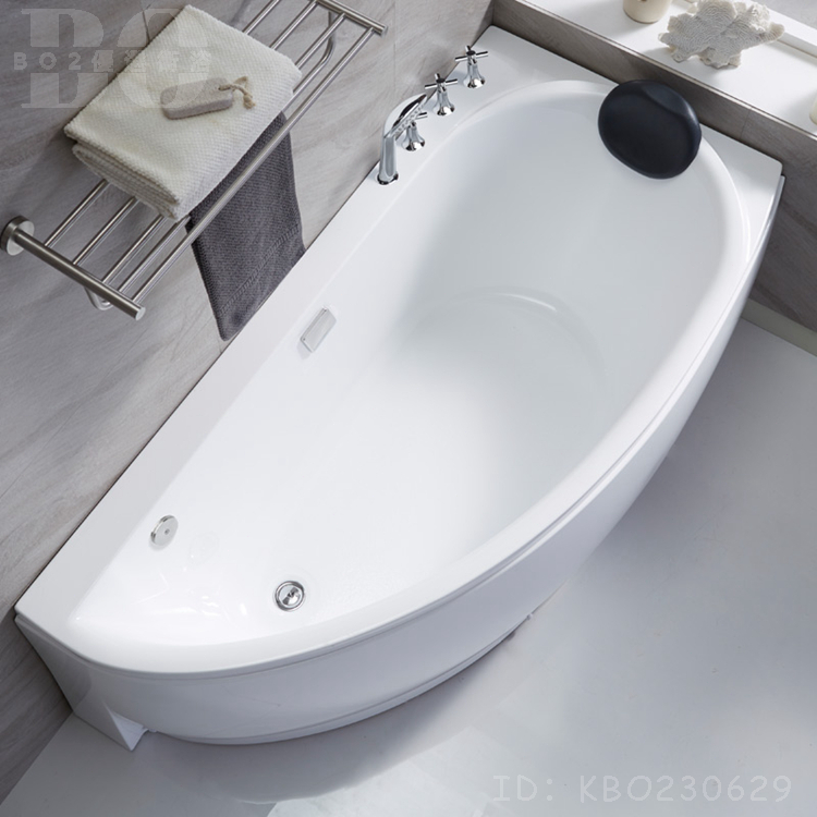 【破損包賠】恆溫浴缸小戶型家用衛生間弧形成人按摩加熱壓克力深泡異形小浴缸BO80