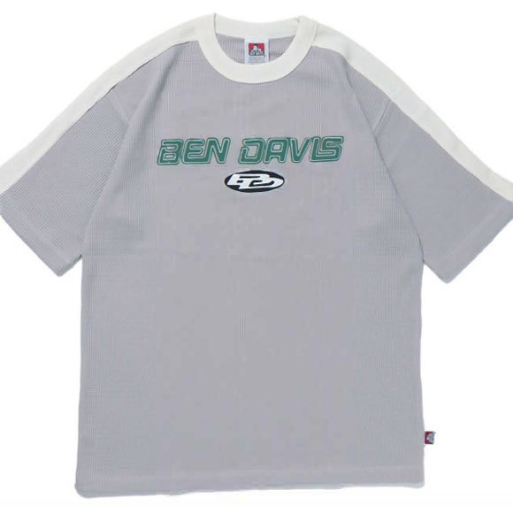 BEN DAVIS 24580007-04 RACING WAFFLE TEE 短T (淺灰色) 化學原宿