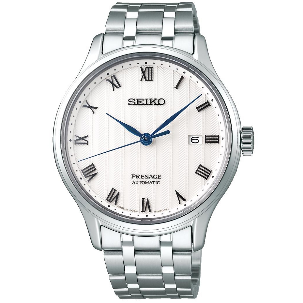 SEIKO SARY097 PRESAGE 精工錶 機械錶 41.7mm 白色面盤 不鏽鋼錶帶 機械錶 男錶女錶