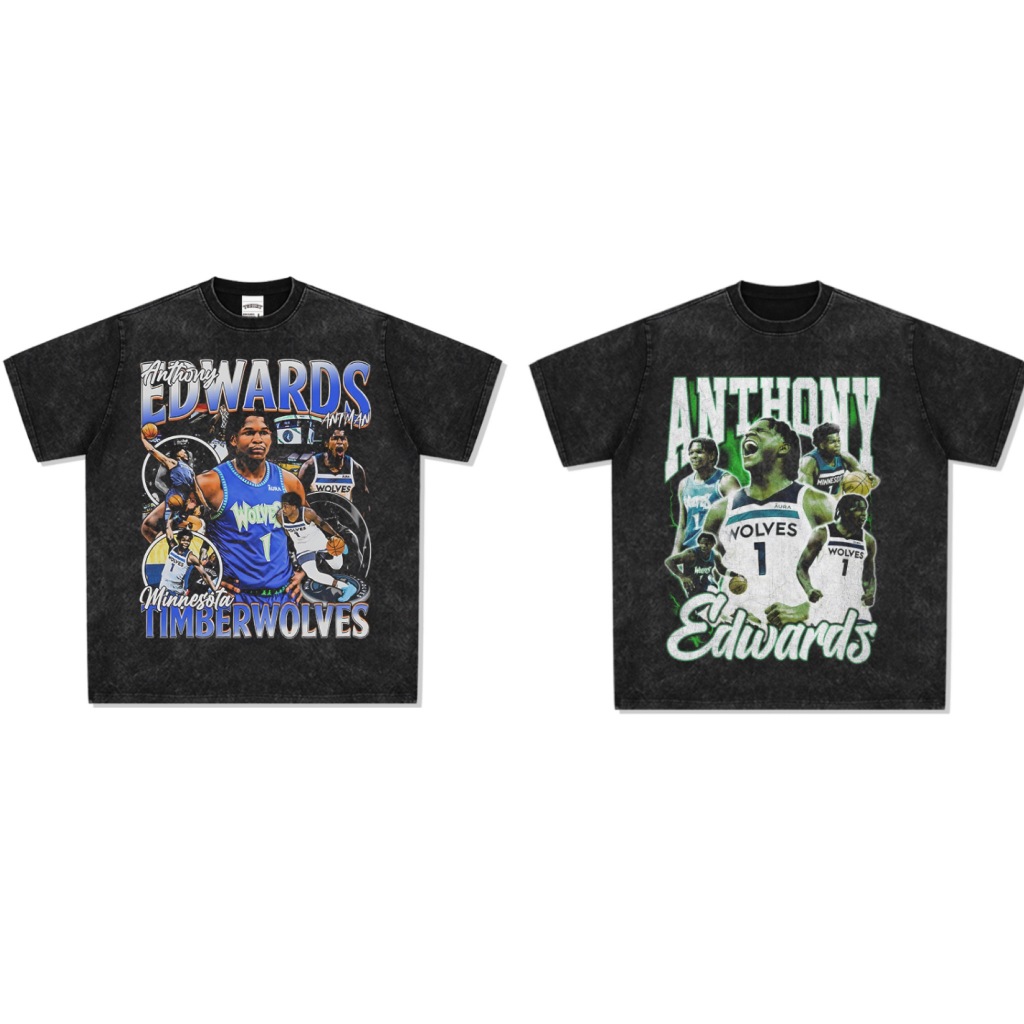 ALB store - Anthony Edwards 愛德華茲 短袖 NBA 印花 美式 街頭 水洗 短T 水洗 短袖