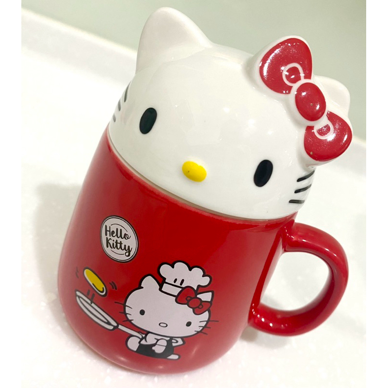 85度C Hello Kitty造型杯 杯蓋 瓷杯 陶瓷杯