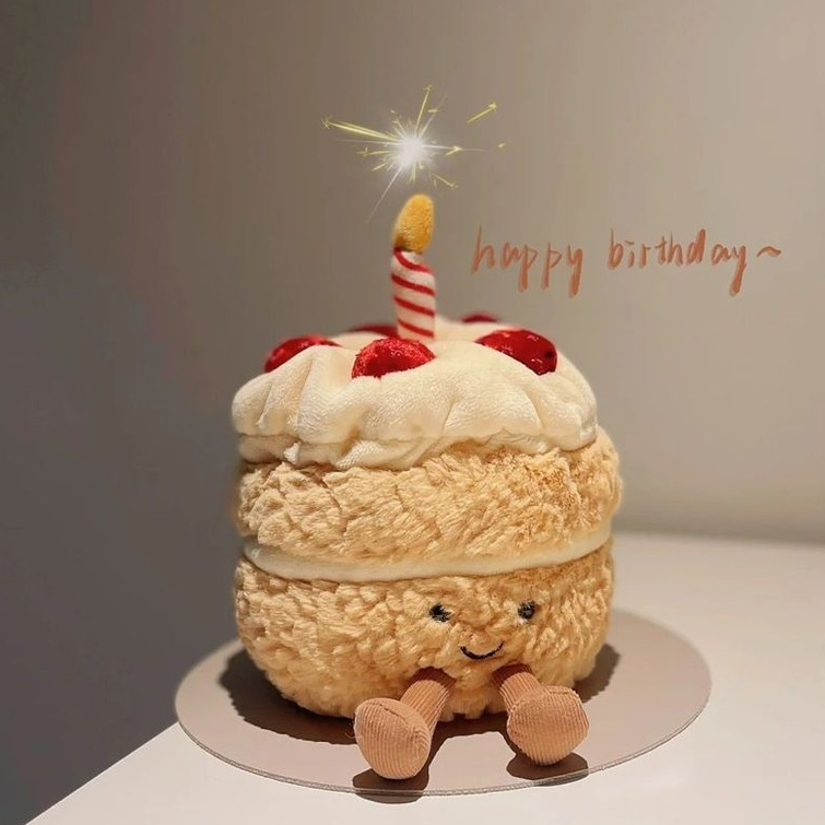 【丸子精選】蛋糕造型玩偶 會唱歌的生日禮物 搞怪生日禮物 娃娃公仔毛絨玩具 伴手禮 公仔