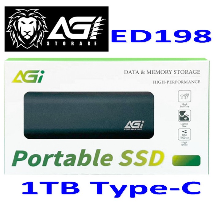 AGI 亞奇雷 ED198 TB 外接式 SSD固態硬碟 送收納包