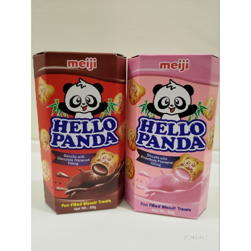 現貨💥 Meiji 明治 明治貓熊夾心餅乾 巧克力 草莓 盒裝 貓熊餅乾 巧克力球 草莓球 小熊餅乾 好市多