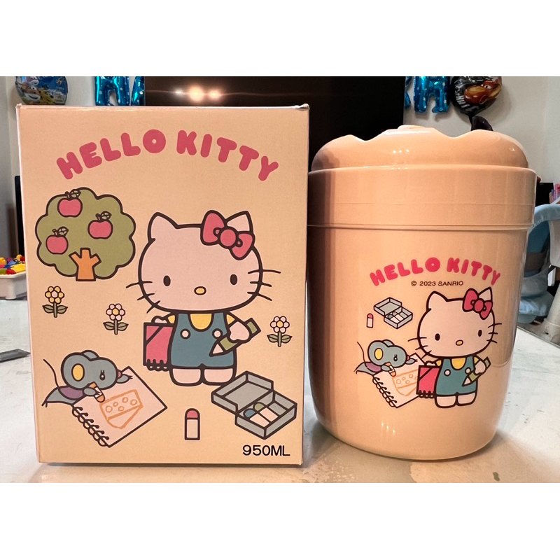 《全新》三麗鷗 正版授權 台灣製造 HELLO KITTY 手提式冰桶水壺 950ml