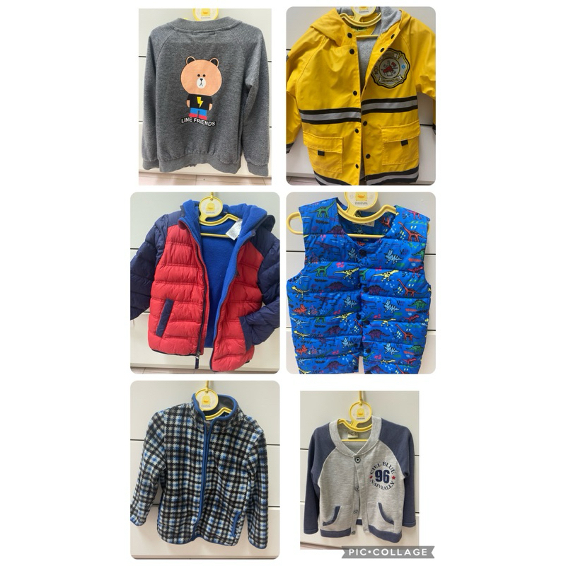 男童4-5歲 110外套Uniqlo等 背心（近新）/冬天外套/薄外套/防波水外套
