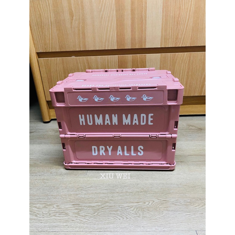 全新HUMAN MADE CONTAINER 20L鴨子🦆折疊收納箱 箱子露營收納箱 置物箱❤️彡 粉紅色🇯🇵日本公司貨