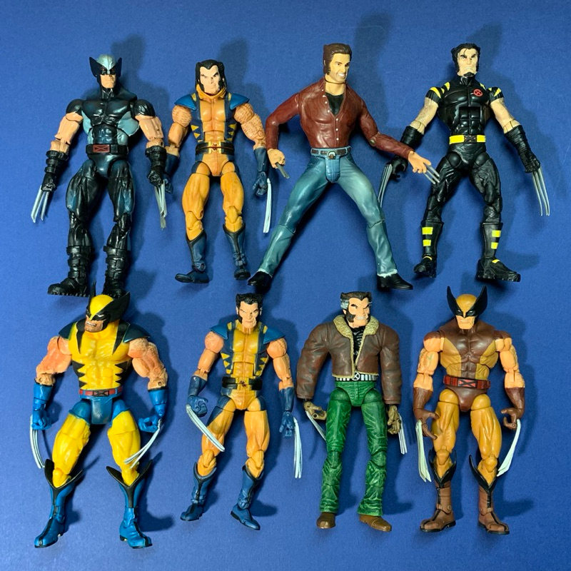 2002 Marvel legends 黃衣 金鋼狼 面罩版 皮衣版 電影版 黑衣版 toybiz wolverine