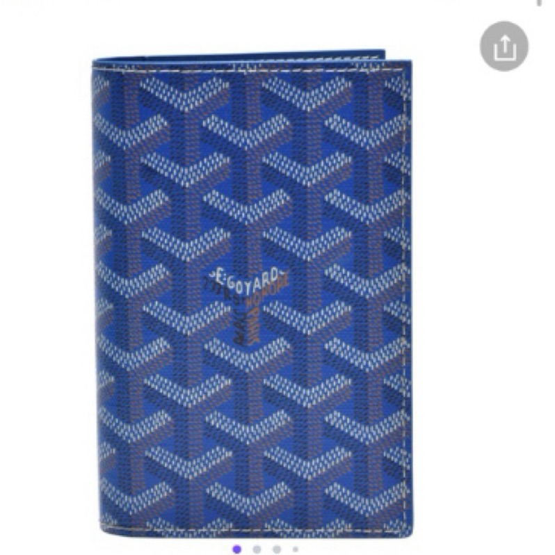 Goyard 經典護照夾 藍色