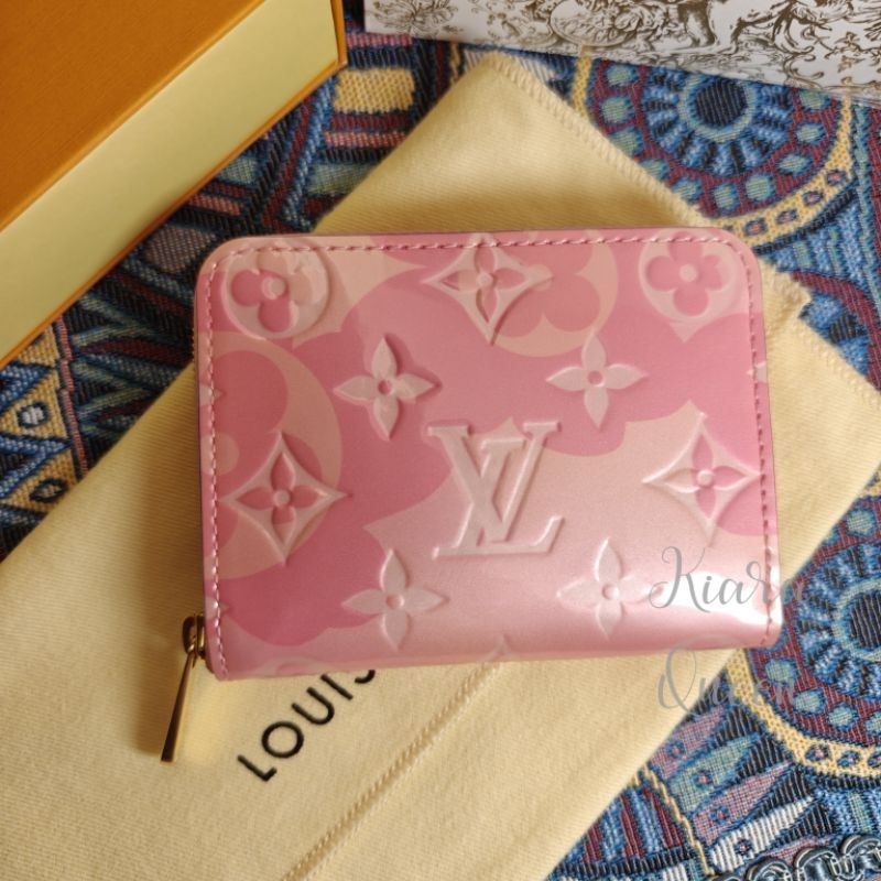 Louis Vuitton LV 日本限定 情人節特別版 短夾 零錢包 皮夾 銀包 粉紅色 漆皮
