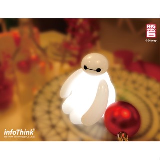 【正版絶版品收藏】大英雄天團★會呼吸的光 InfoThink BayMax 杯麵 USB LED 造型燈(含遙控器)