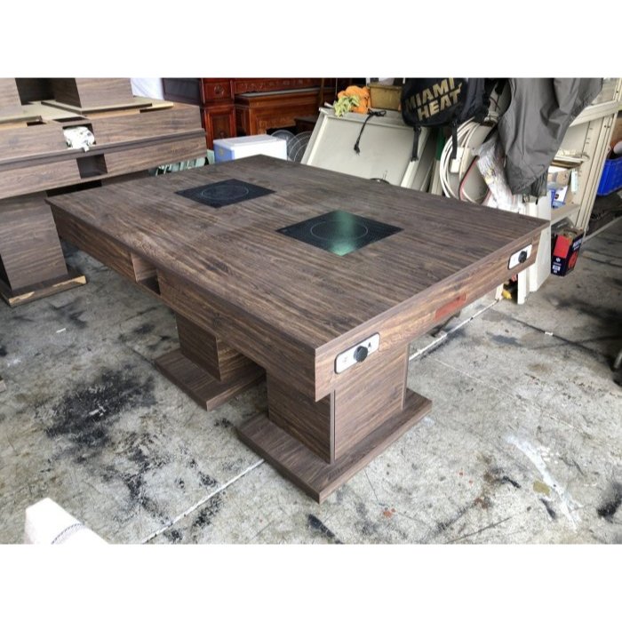 鑫高雄駿喨二手貨家具(二手及全新買賣)---4.5尺 火鍋桌 雙孔火鍋桌 4人座火鍋桌 電磁爐 220V