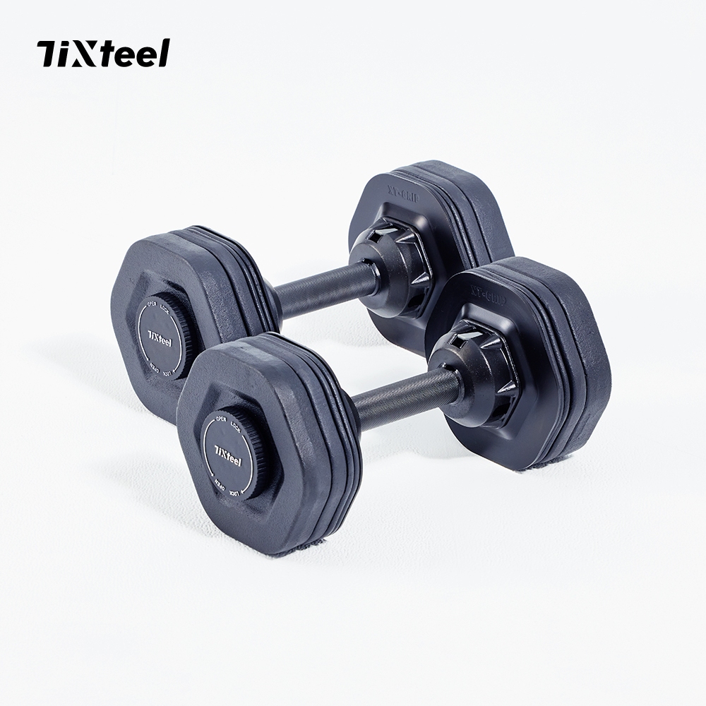台灣製造【Tixteel】XT-GRIP快鎖組合式啞鈴 23公斤（單支/2入）可調式啞鈴