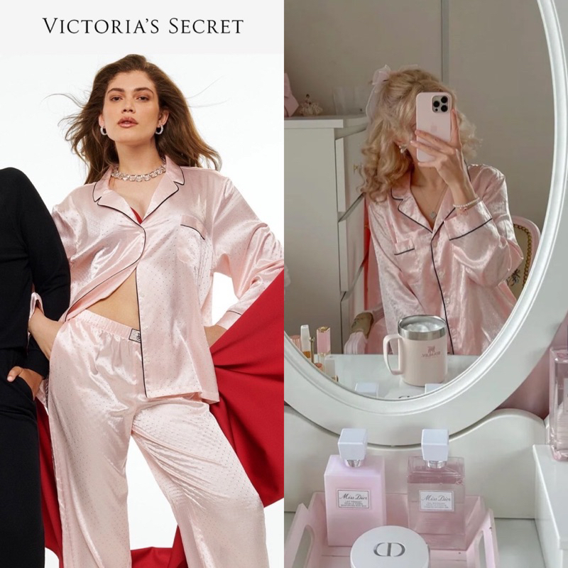 新款🎀美國購入🇺🇸全新限量款超美Victoria’s Secret 維多利亞的秘密 水鑽絲緞睡衣居家服昂
