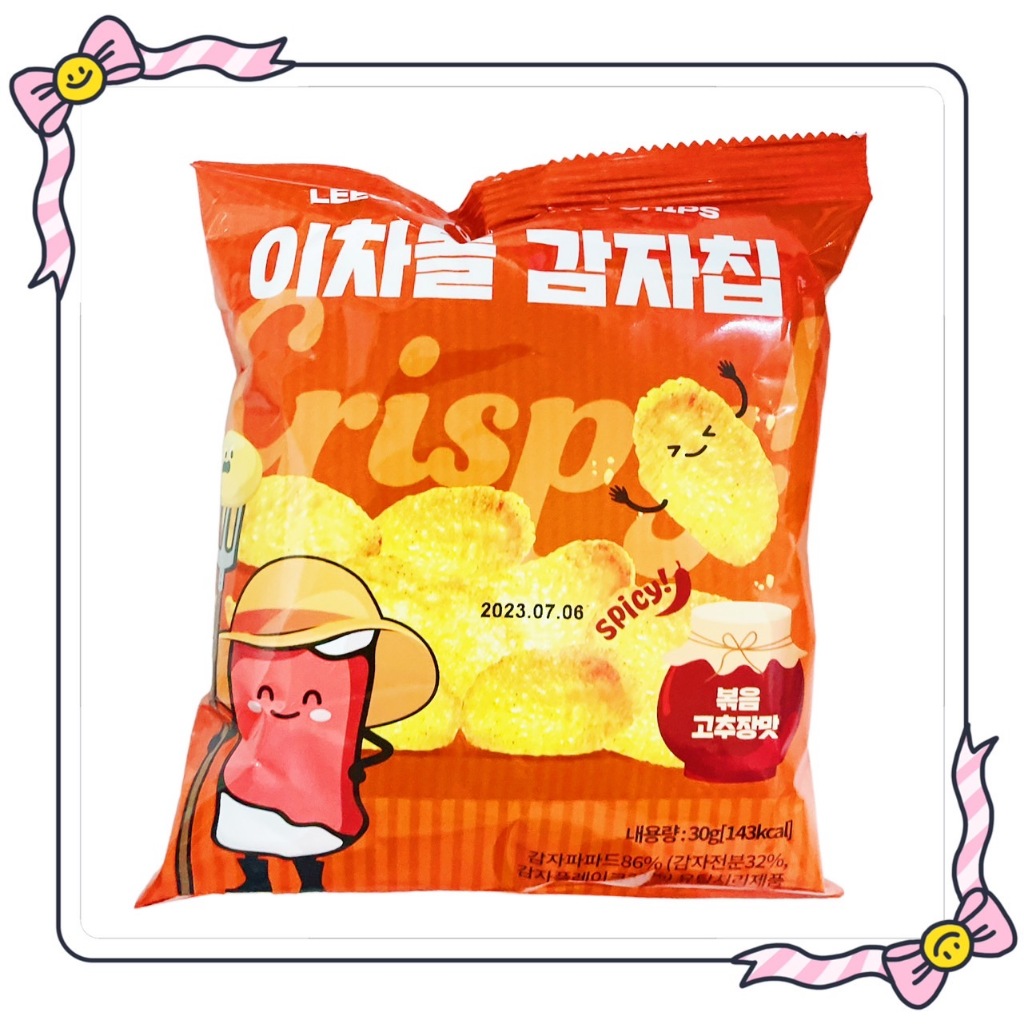 零食雜貨小舖🌟（即期良品）韓國 Leechadol 馬鈴薯煎餅餅乾（炒辣醬風味）30g