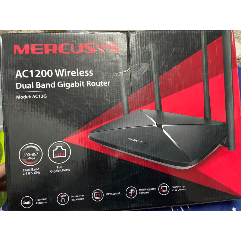 保內最便宜二手如新功能正常 Mercusys水星 AC12G AC1200 無線雙頻2G/5G  Gigabit 路由器