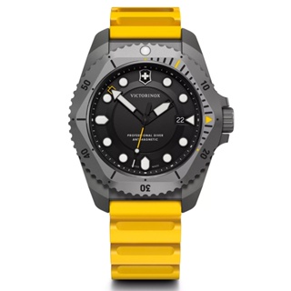 VICTORINOX瑞士維氏(VISA-241992) DIVE PRO ISO認證 防水耐鏽300米專業潛水石英錶-黃