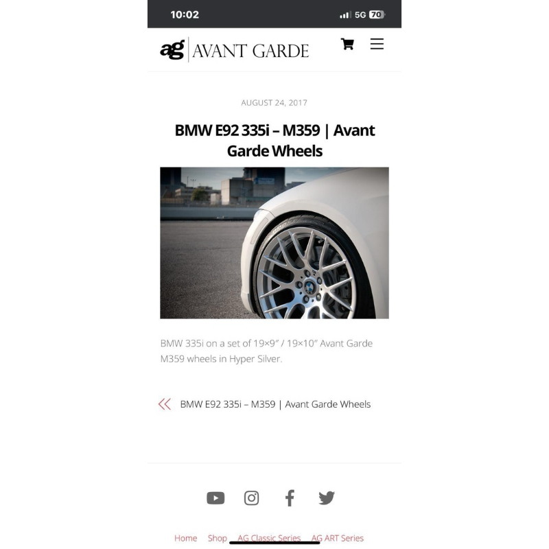 BMW E92 M3 美國 AG AVANT GARDE 19寸 鋁圈 GTS 359M PS4S
