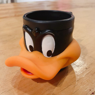 懷舊早期美品 1992年Konica 華納兄弟 酷酷杯造型杯 Daffy Duck 達菲鴨 Tweety Bird崔弟