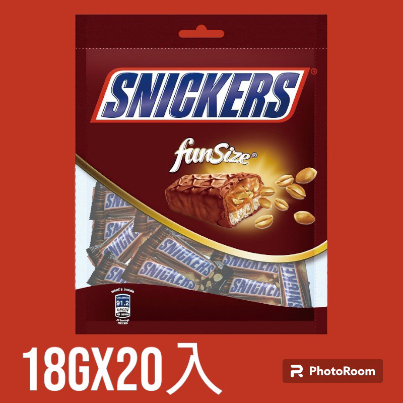 （20入）SNICKERS 士力架花生巧克力隨手包 一包20入