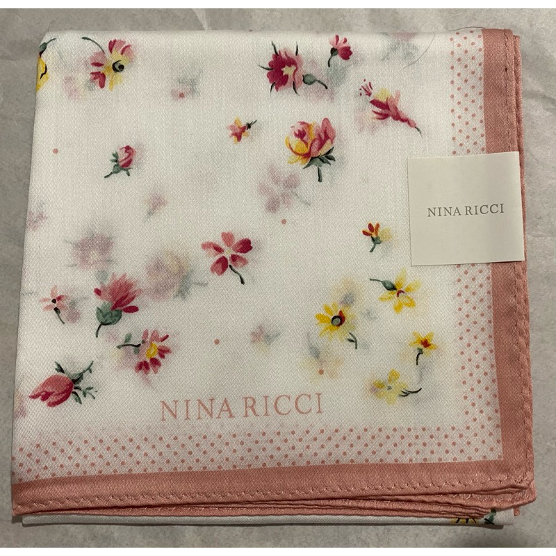 日本手帕  擦手巾 Nina Ricci no.121-3 57cm 大尺寸可當領巾