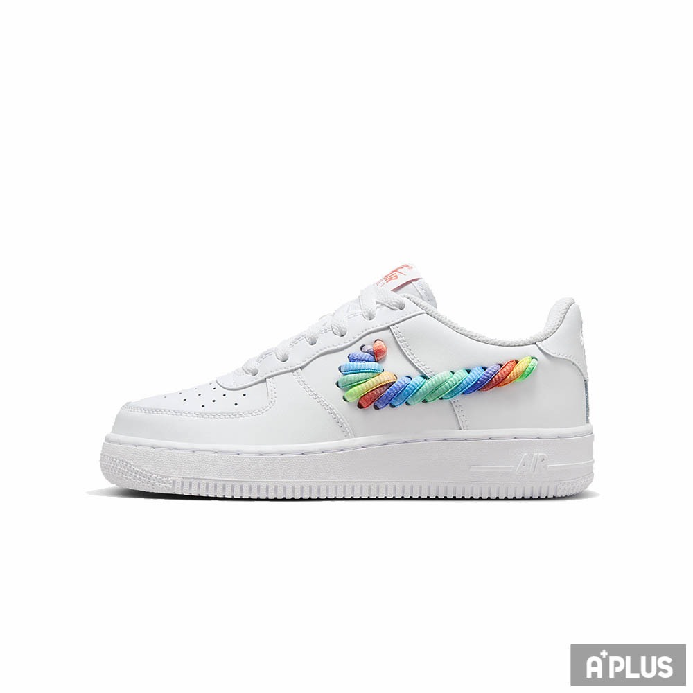 NIKE 大童鞋 休閒鞋 女生可穿 AIR FORCE 1 LV8 1 (GS) 白色 -FQ4948100