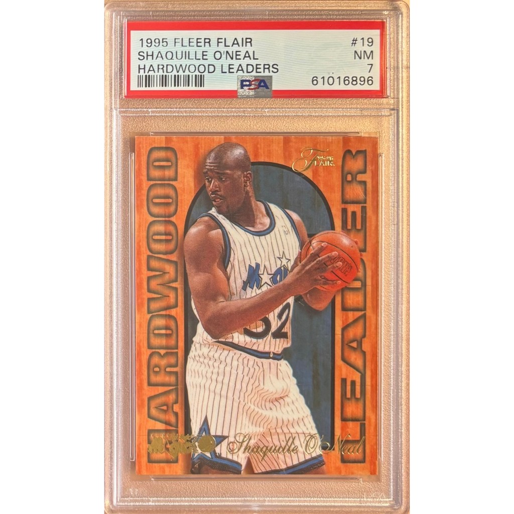 1995 Fleer Shaquille O'Neal Hardwood Leaders 鑑定卡 PSA  7