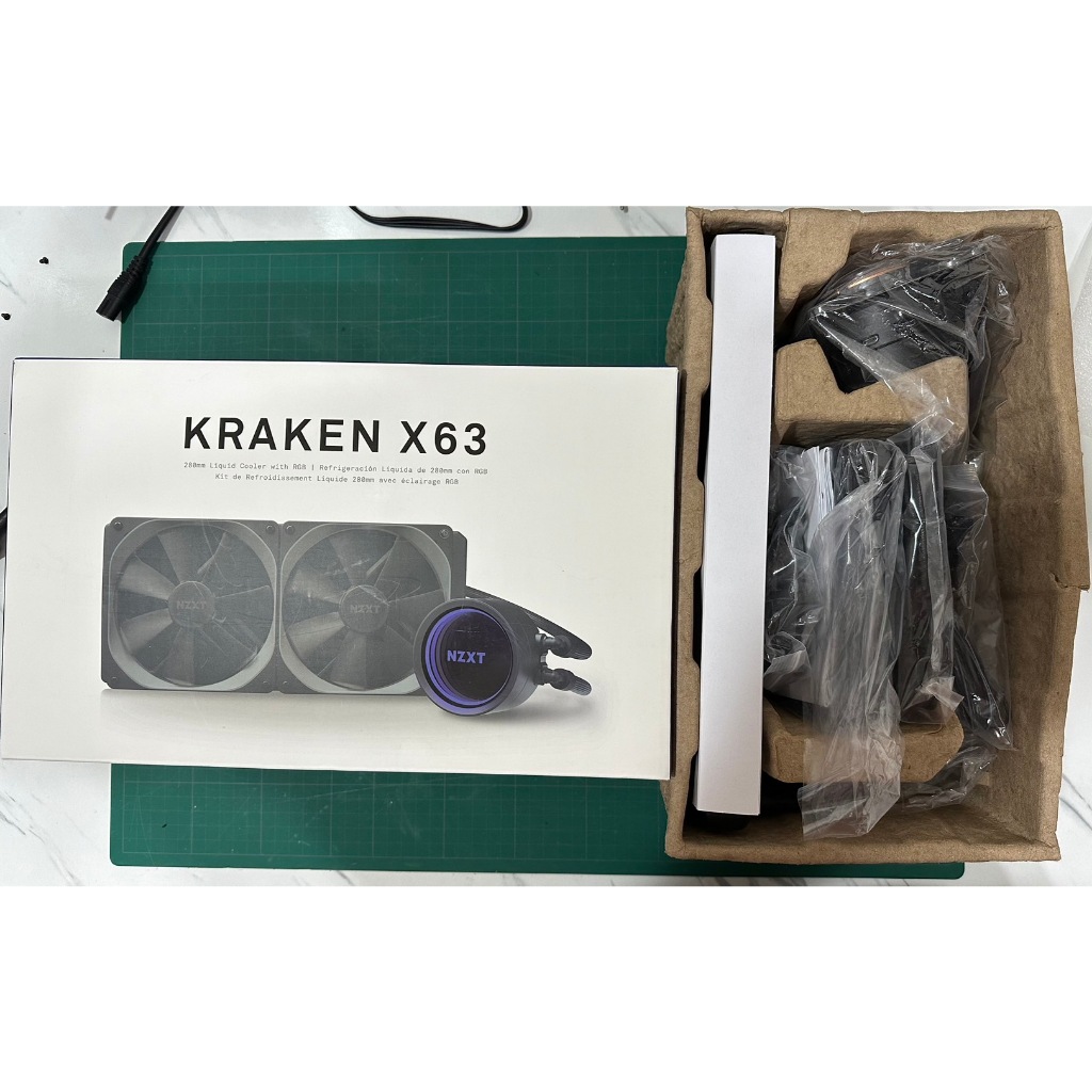 NZXT美商恩傑 Kraken X63 280mm一體式水冷散熱器(黑）僅拆封檢查未使用