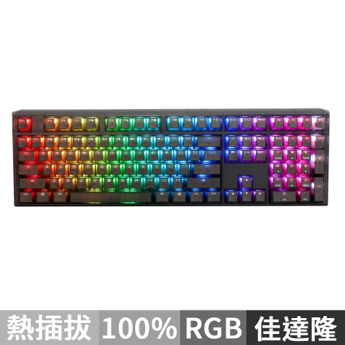 Ducky One 3 AURA極光 108鍵 100% RGB 機械式鍵盤 黑色 中文 英文 佳達隆軸